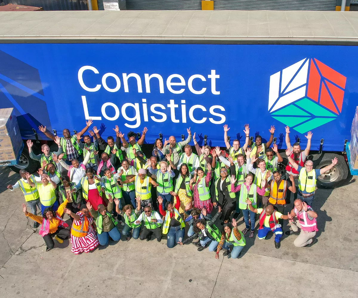 Connect Logistics Warehouse Staff Outside Warehouse