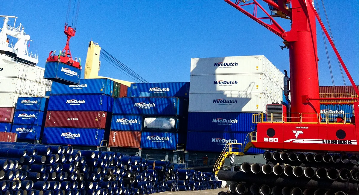 Connect Logistics parked at an industrial loading site indicating the company's logistics and transportation services.