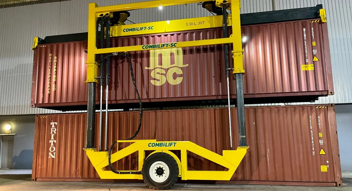Connect Logistics parked at an industrial loading site indicating the company's logistics and transportation services.