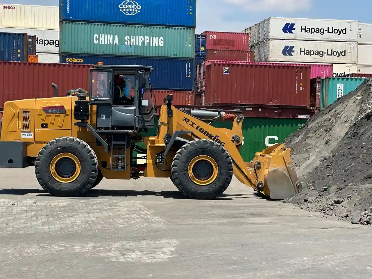 Chrome Ore Being Back Stacked at Connect Logistics JHB Facility