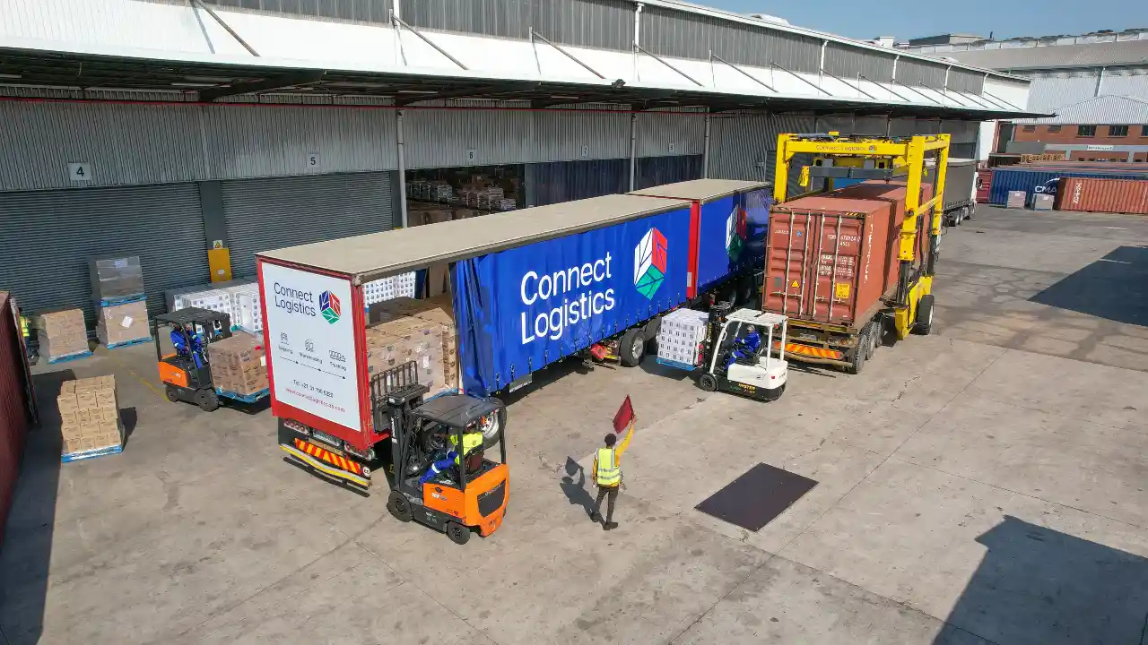 Truck Loading at Connect Logistics Warehouse for Despatch