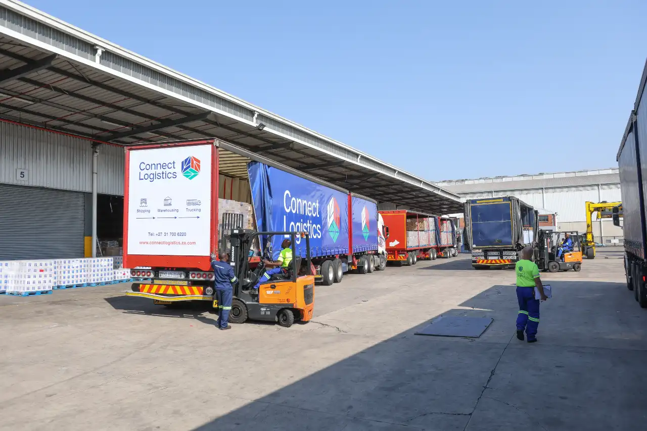 Truck Loading at Connect Logistics Warehouse for Despatch