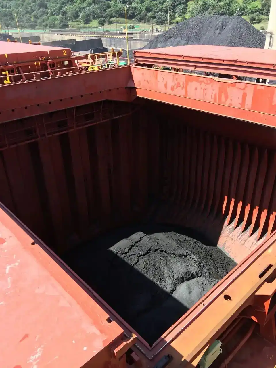 View into a Hold on a Bulk Vessel with Chrome Inside